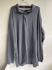 Nike Golf Dri Fit Men’s Stripe Blue Polo Shirt Sz XL RN 56323