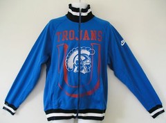 Nike Vintage USC TROJANS VAULT Track sweat shirt Top jersey Jacket Men Sz Lrg nw