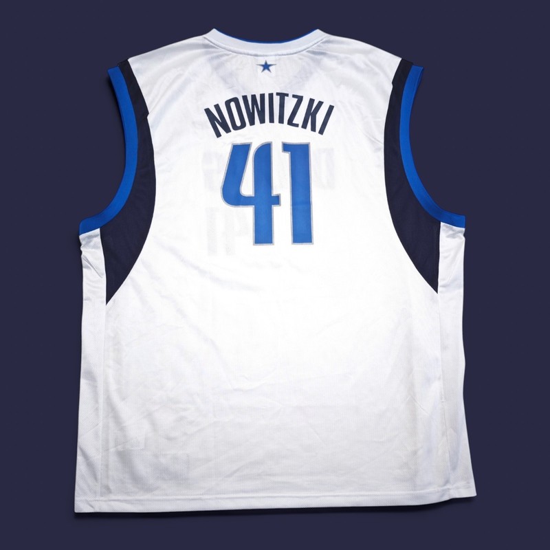 Dallas Mavericks #41 Dirk Nowitzki Reebok NBA Jersey Vintage Basketball Size 2XL gallery