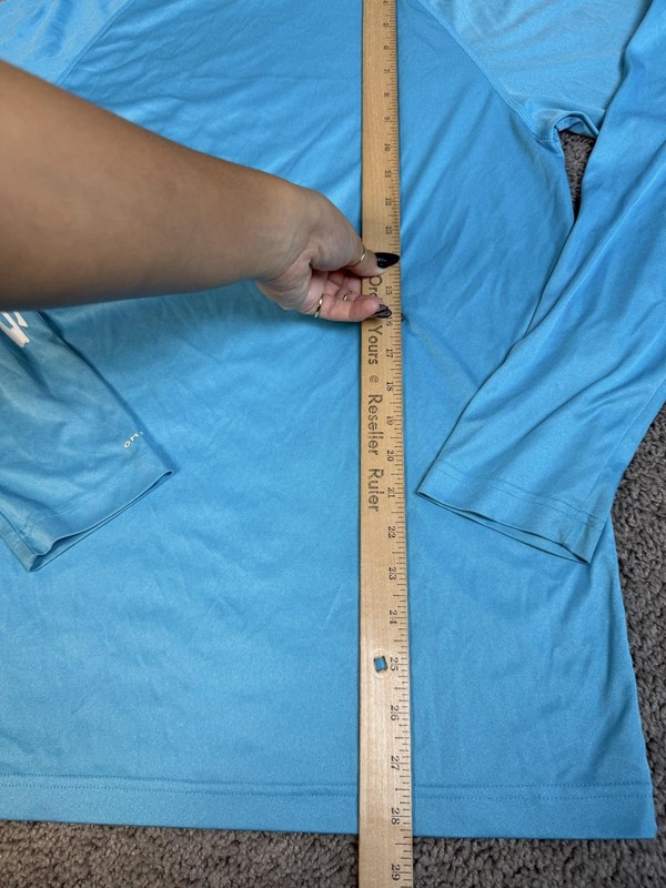 Columbia Shirt Mens S Blue Long Sleeve Hooded PFG Fishing Performance gallery