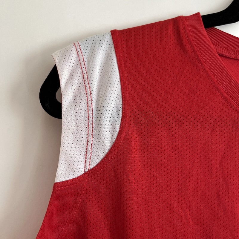 Nike Fit Dry XL 16 - 18 Logo Fitted Sleeveless Gym Sports Red Shirt gallery