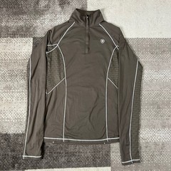 Ariat Mens AriatTek Cold Series 1/4 Zip Base Layer Top Brown Small RN105037