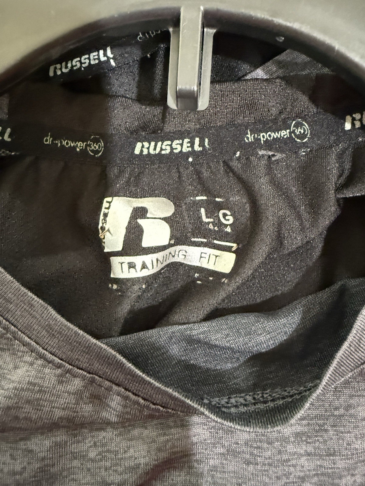 Russell Dri Power Men Shirt Size Large Gray And Black gallery
