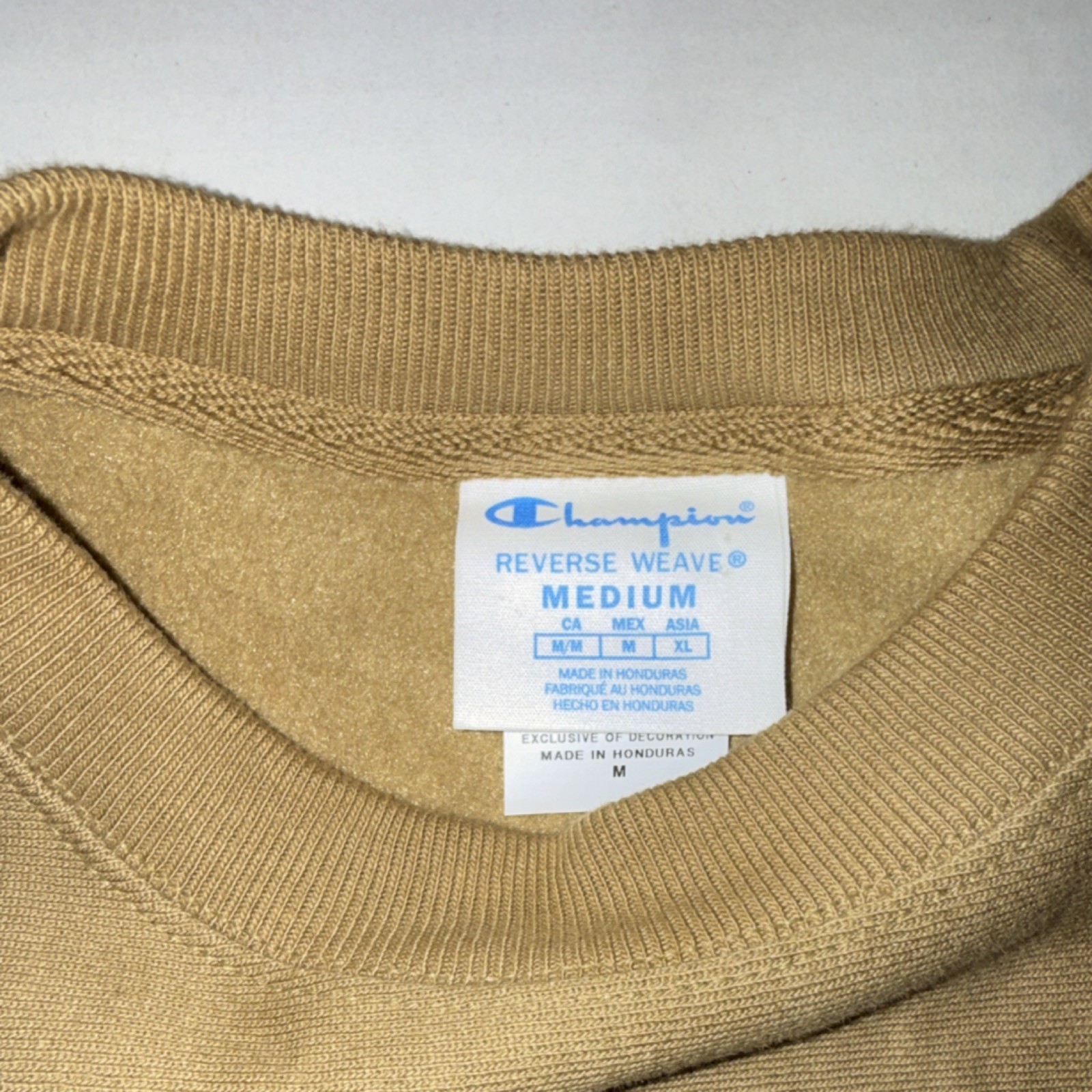 Champion Reverse Weave Men's Tan M Cotton Crew Neck Long Sleeve Sweatshirt gallery