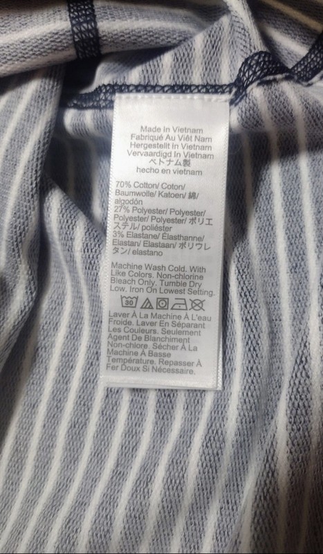 J. Crew Mens LARGE Performance Half-Zip Blue Striped Shirt $98 NEW gallery