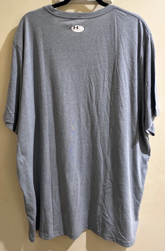 UNDER ARMOUR Logo Short Sleeve Gray Cotton/Poly T-shirt New with Tags 4XL gallery