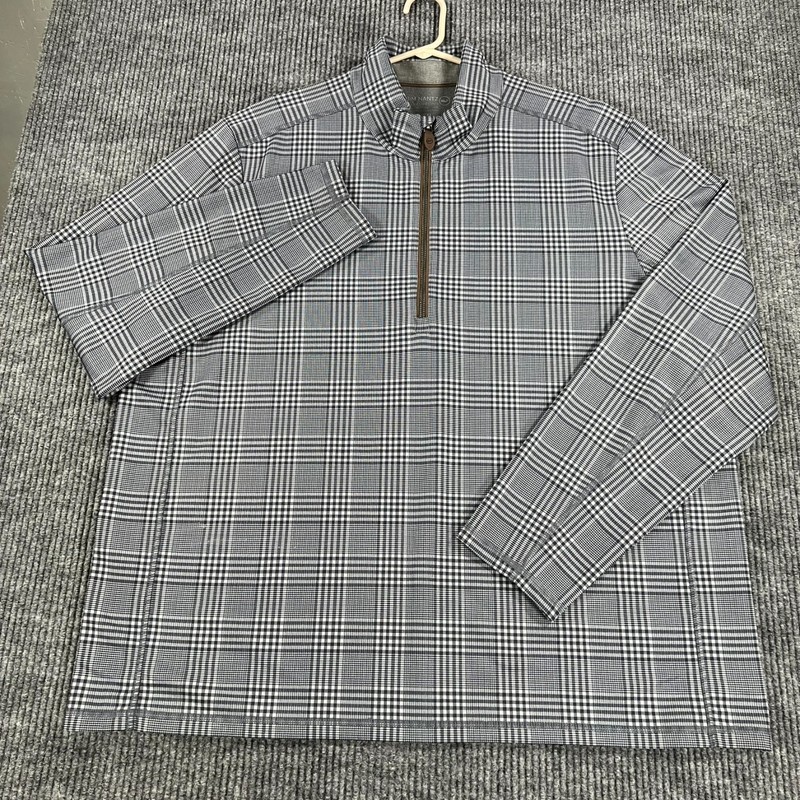 Vineyard Vines Jim Nantz Pullover Shirt Mens 2XL Gray Plaid Long Sleeve Golf 1/4 gallery