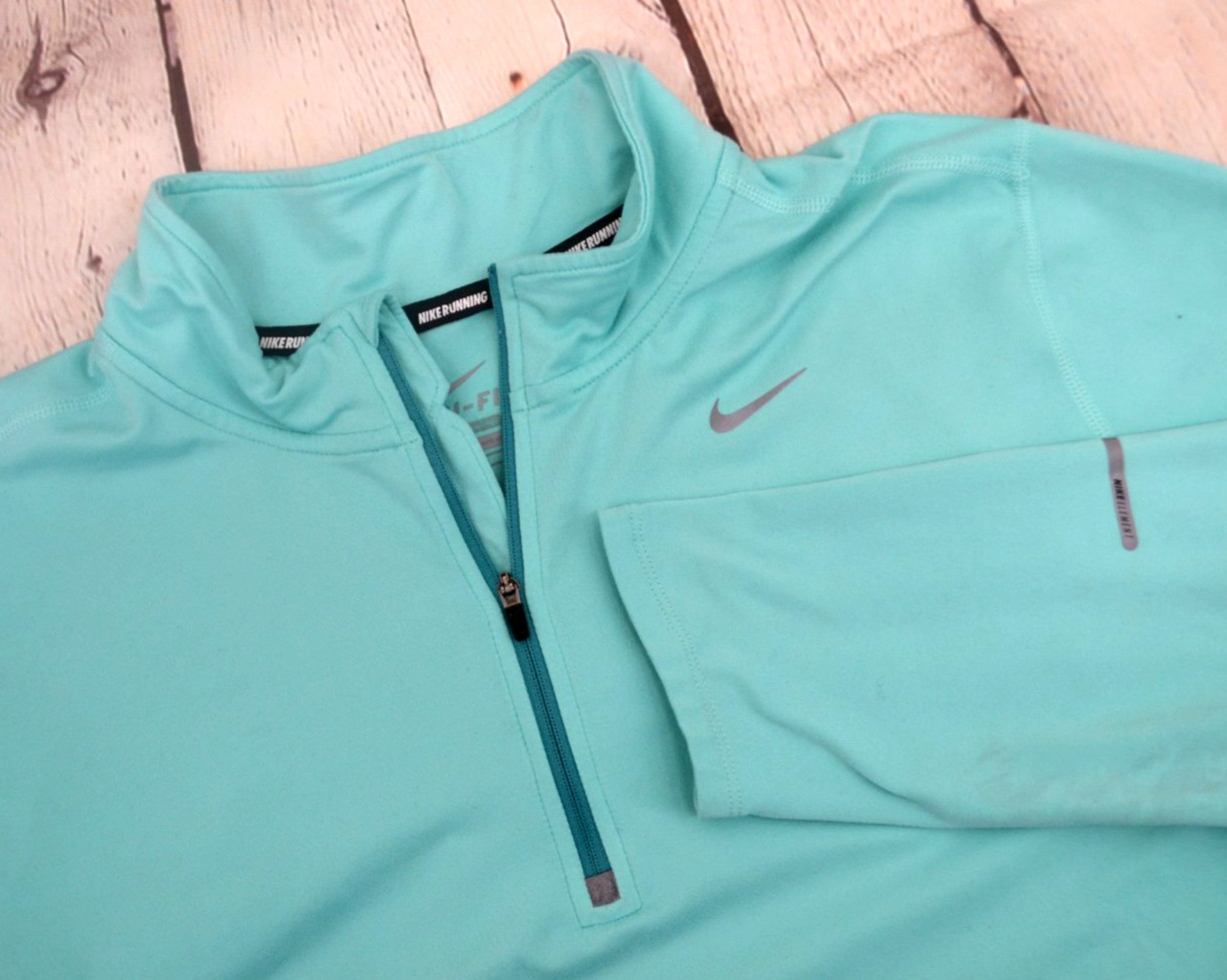 NIKE RUNNING 504606-385 Men's Element Dri-Fit 1/2 Zip Running Top SIZE LARGE gallery