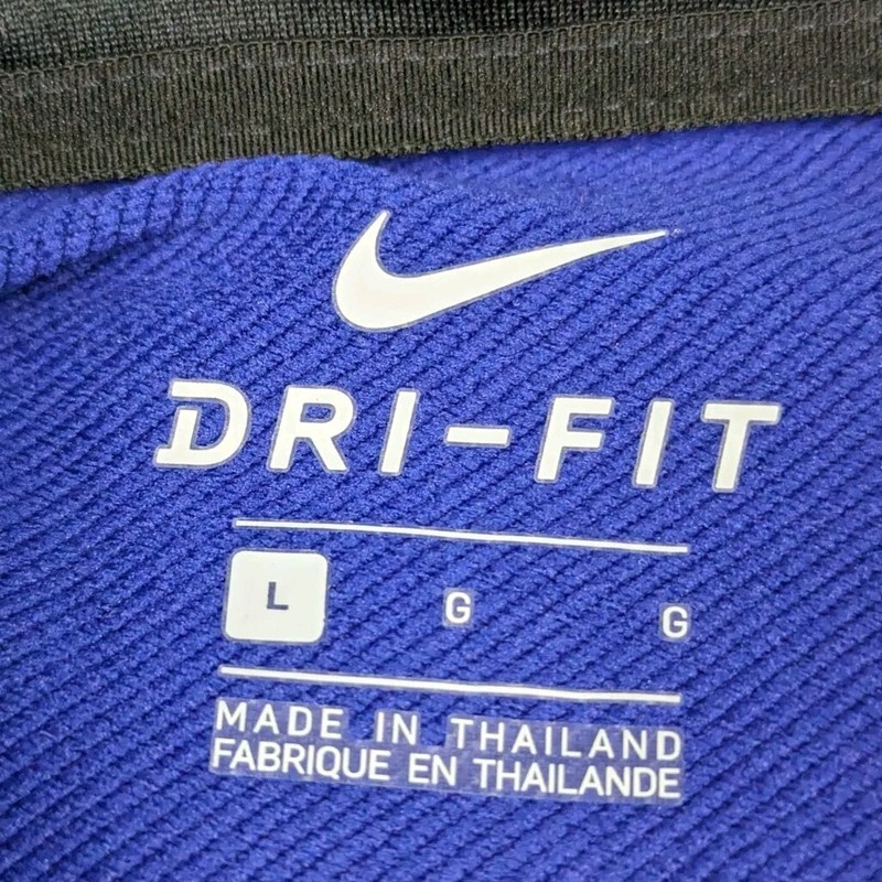 Nike Pullover Mens Large Golf Dri Fit Blue 1/4 Quarter Zip Performance UPS gallery