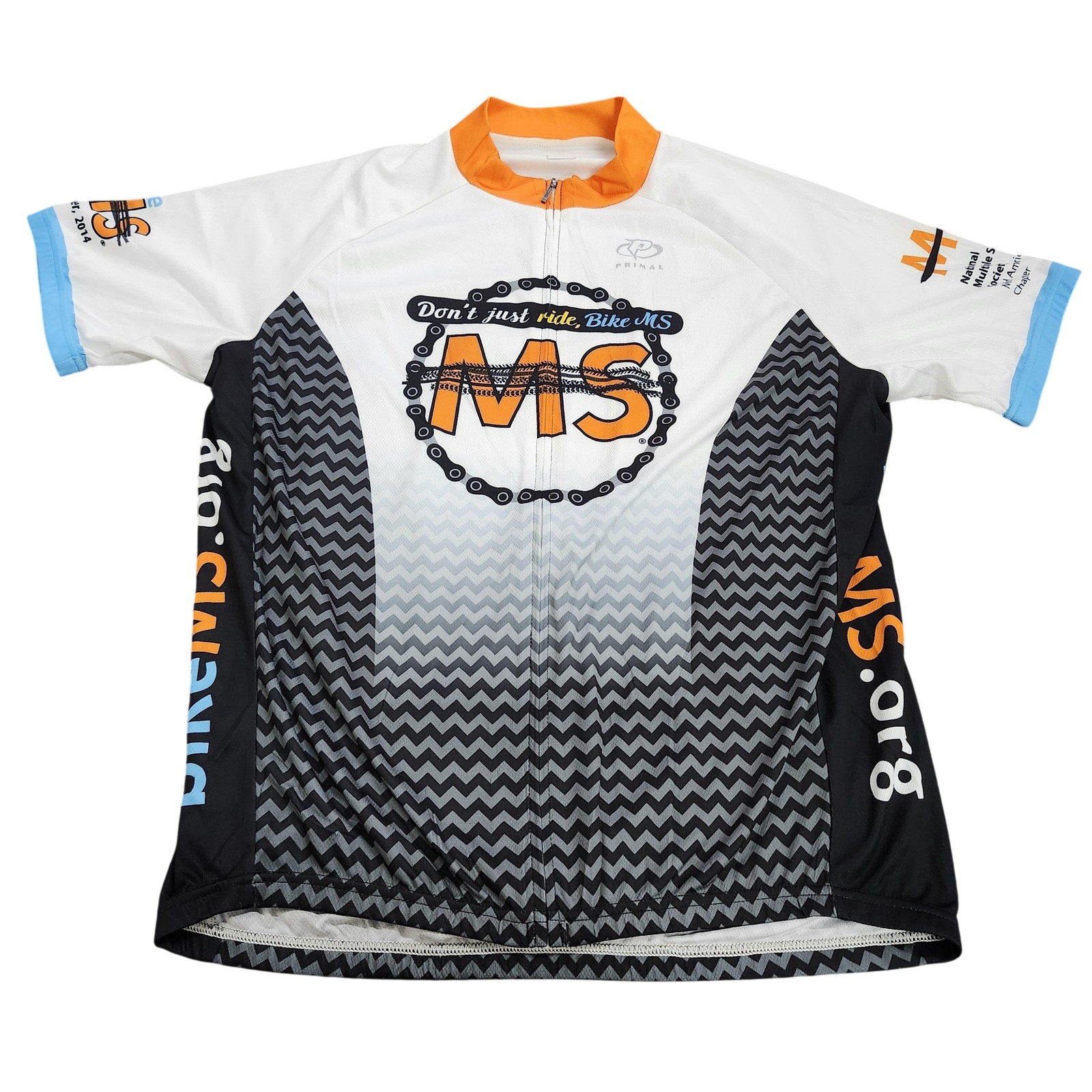 Primal Jersey Shirt Mens XL Multicolor Bike MS Short Sleeve Full Zip Cycling gallery