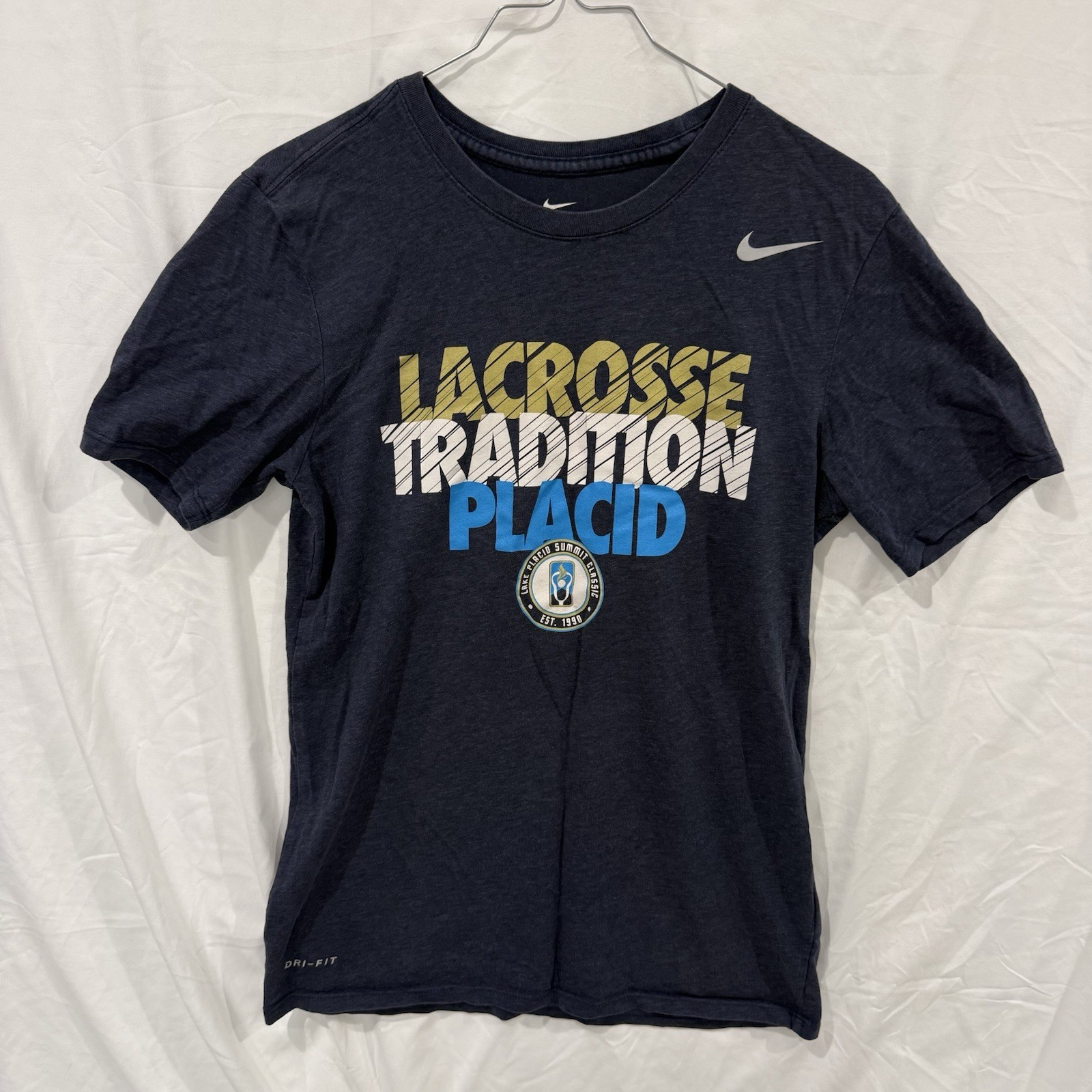 LAKE PLACID LACROSSE Nike Dri-fit Short Sleeve T Shirt Men’s Small Blue gallery