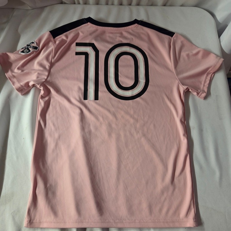 Messi Collection Inter Miami Inspired Pink Soccer Jersey Shirt Size XL TG EG 10 gallery