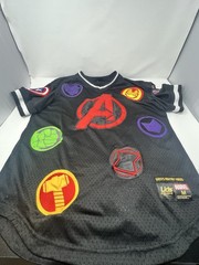 Marvel Avengers Mesh Adult V-Neck Jersey T-Shirt – Size Medium Lids Exclusive