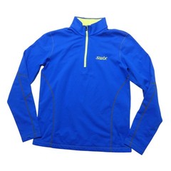 Swix Pullover Mens Medium Blue Fleece 1/4 Zip Long Sleeve Ski Mid Layer Top