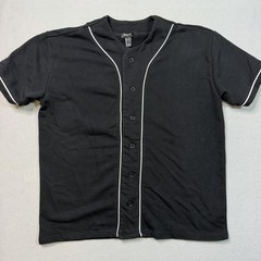 Forever 21 Button up Jersey Men’s Black with white lines Size Large