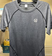 Neleus Men’s Gray Dry Fit Short Sleeve Athletic Workout Shirt Size Medium New