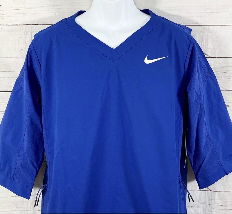 Nike MLB Baseball Jacket Short Sleeve Team Blue Mens Medium 897383 NEW gallery