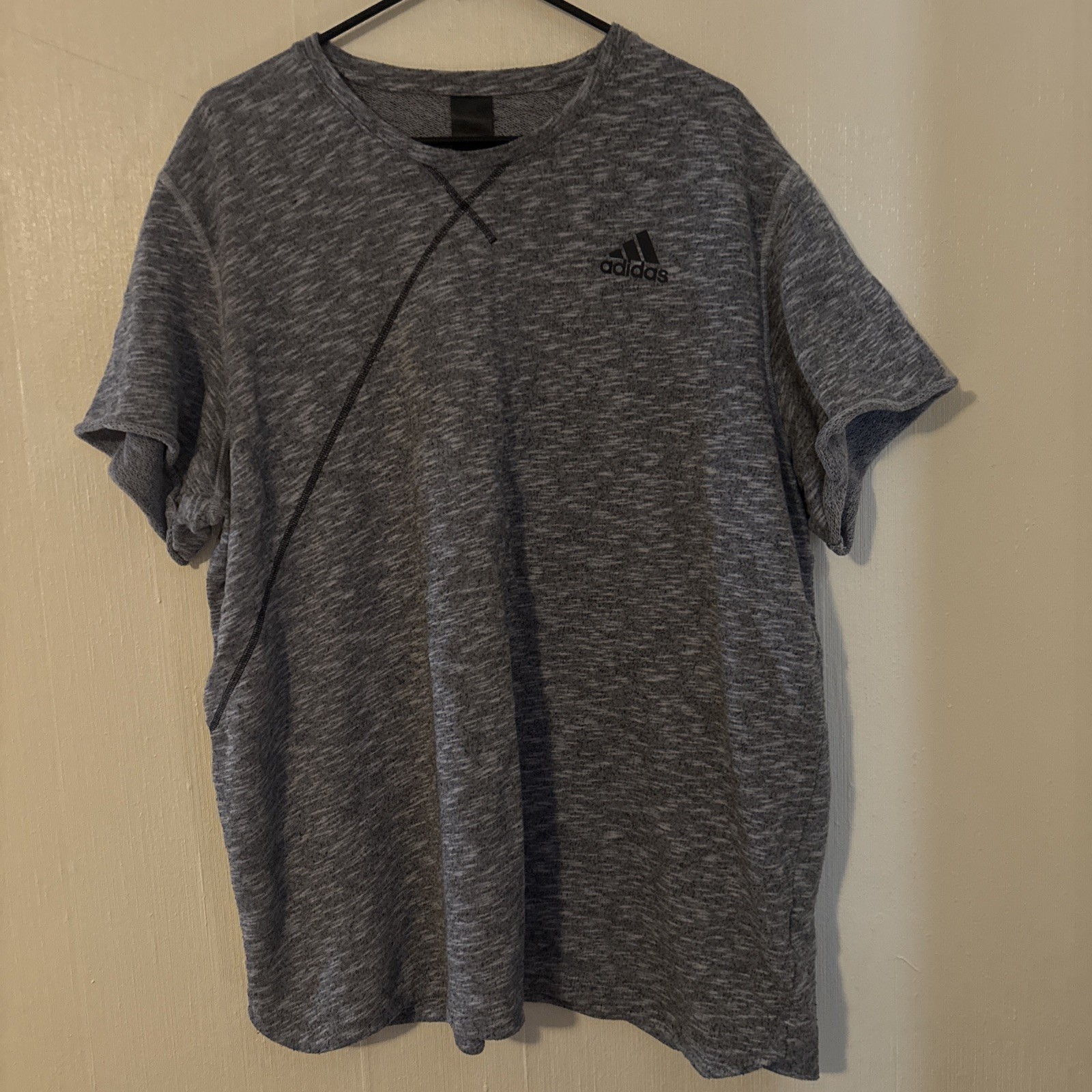 ADIDAS MENS Dark Gray 2xl Heavy Weight Short Sleeve, Heavy Stitching Detail gallery