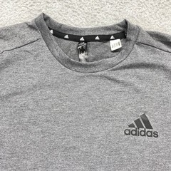 Adidas Short Sleeve T Shirt Mens Medium Gray Aeroready Primegreen Performance
