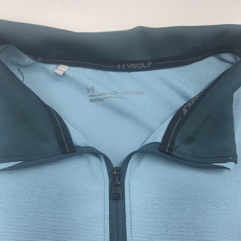 Under Armour 1/4 Quarter Zip Sweatshirt Mens Blue Loose Fit Golf Sz 2XL-XXL gallery