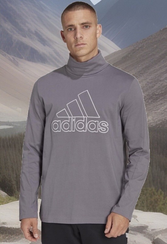 Adidas Future Icons Men Turtleneck Embroidered Badge of Sport Shirt HK2151 $50 gallery