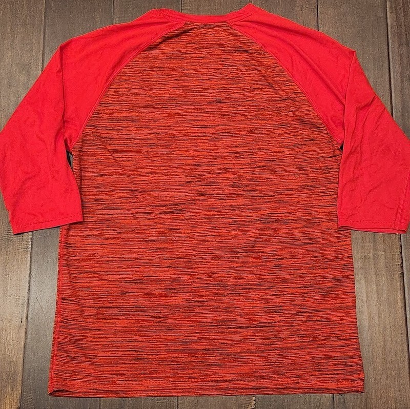 Nike Dri-Fit BSBL Baseball Red 3/4 Sleeve Shirt - Men's Medium gallery