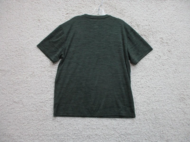 Reebok Shirt Large Adult Gray Athletic Stretch Logo Short Sleeve Modern Fit Mens gallery