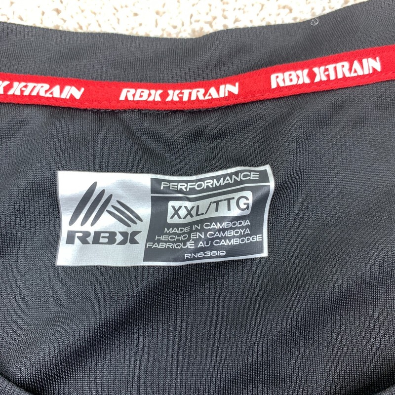 RBX X-Train Performance Shirt Men's 2XL Short Sleeve Black Crew Neck Polyester gallery