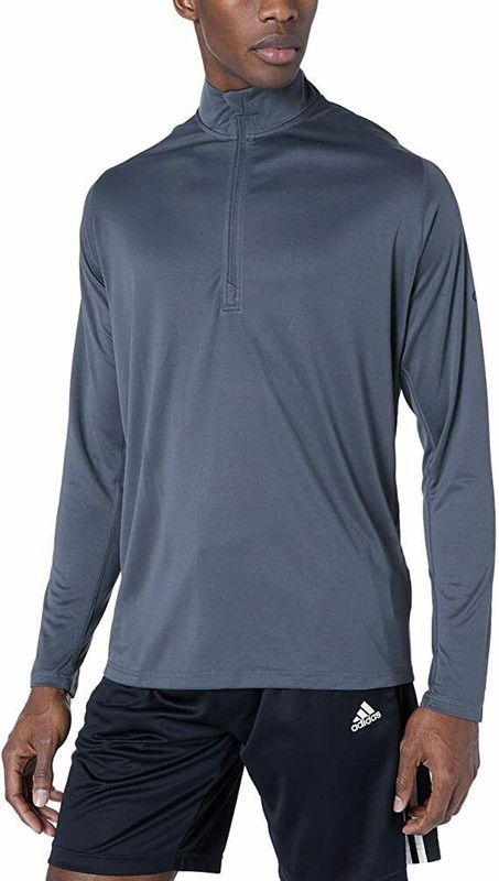 Adidas Men's Half Zip Athletic Jacket Gray XL CL1 gallery