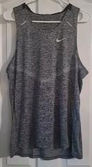 Nike Dri-FIT Rise 365 Mens Size Medium Black Heather Running Tank Top CZ9179-011