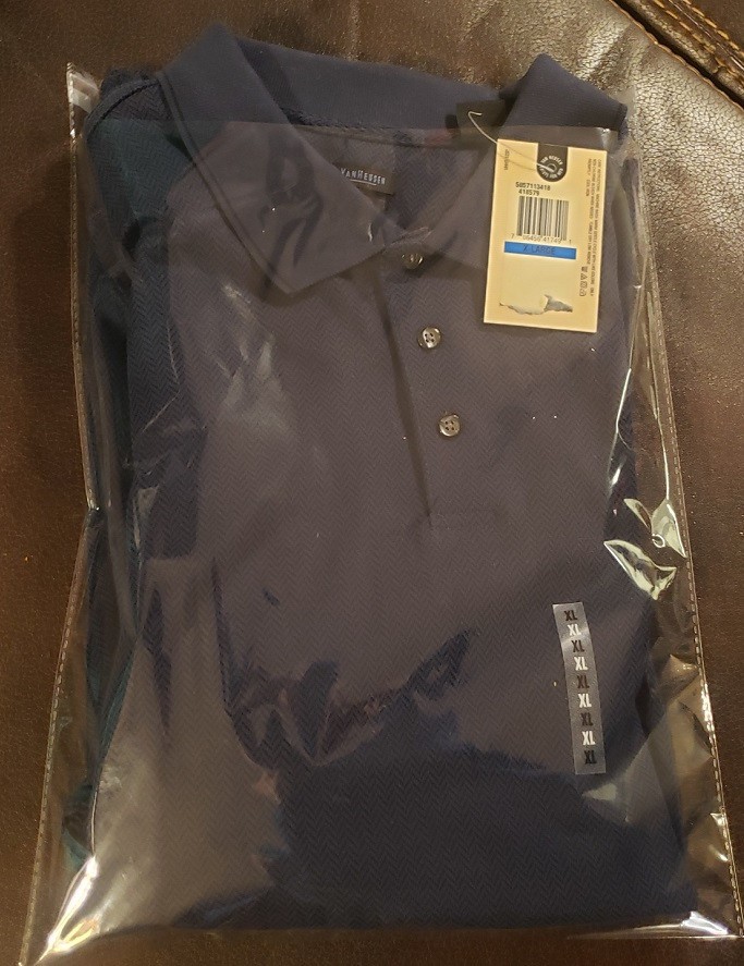 VAN HEUSEN XL POLO BLACK - new with tags