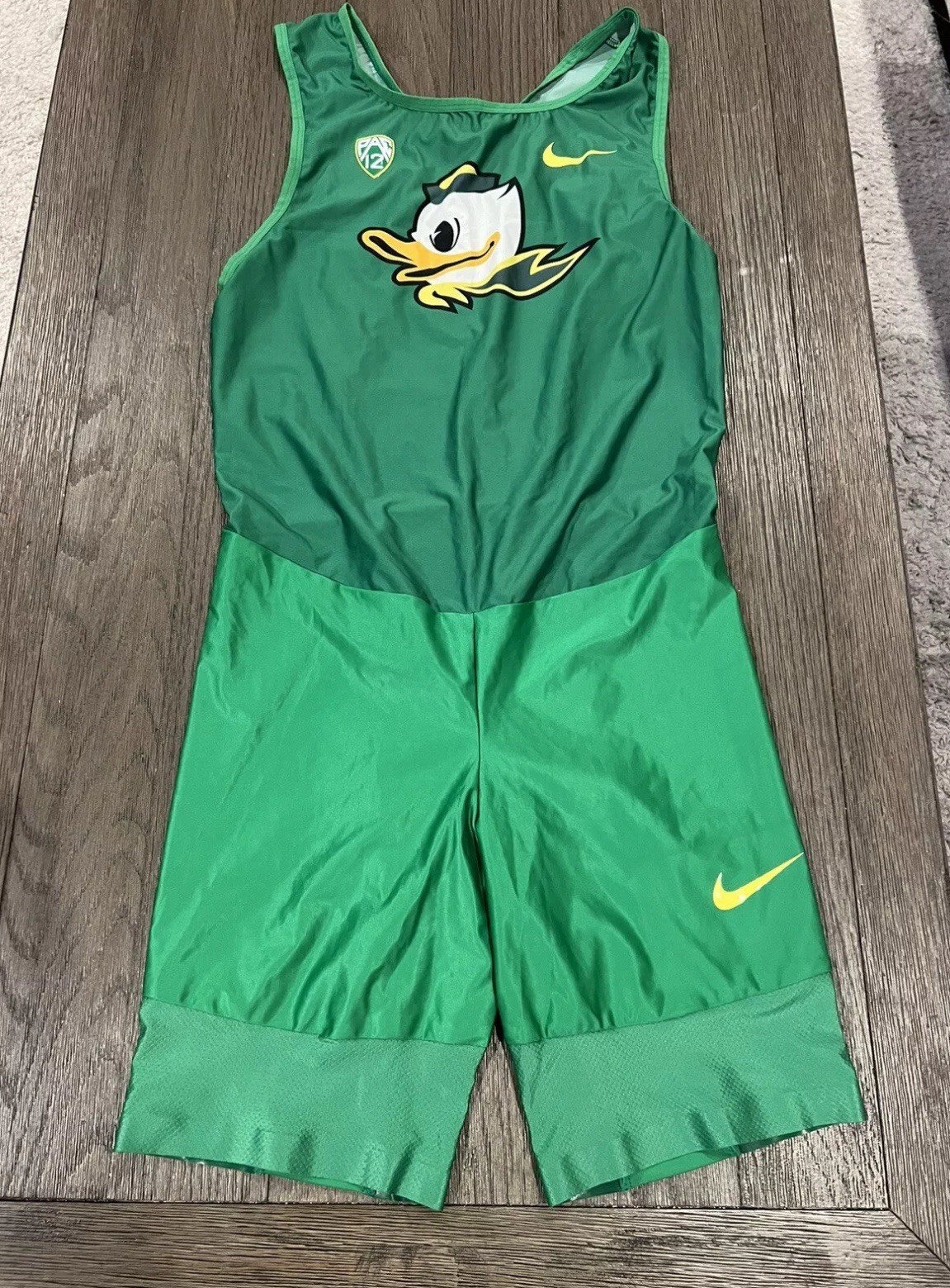 Men's Nike Pro Elite Oregon Ducks Track Unitard Speedsuit Green Large gallery