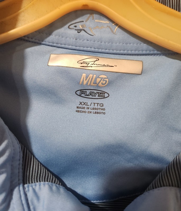 Greg Norman ML75 PLAY DRY polo Golf Shirt 24" Chest 30" Length gallery