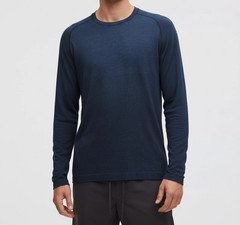 NWT LULULEMON Mens Metal Vent Long Sleeve Mineral Blue True Navy M L XL XXL $88