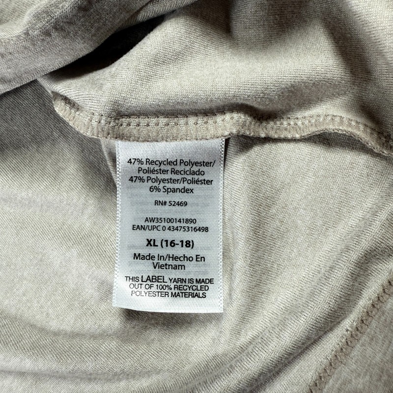Athletic Works Heather Beige Mens XL Soft Gym Train Stretch Short Sleeve Shirt gallery