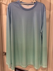 Paragon UPF 50 Long Sleeve Performance Sun Shirt Blue Mint Ombre XL