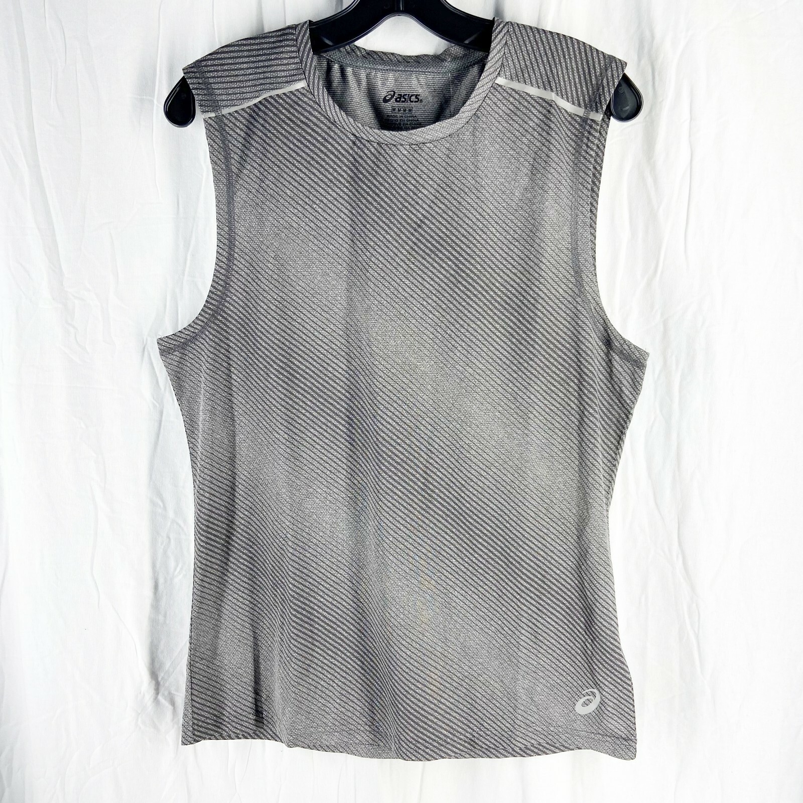 ASICS Mens Dark Gray Reflective Quickdry Training Sleeveless Top gallery