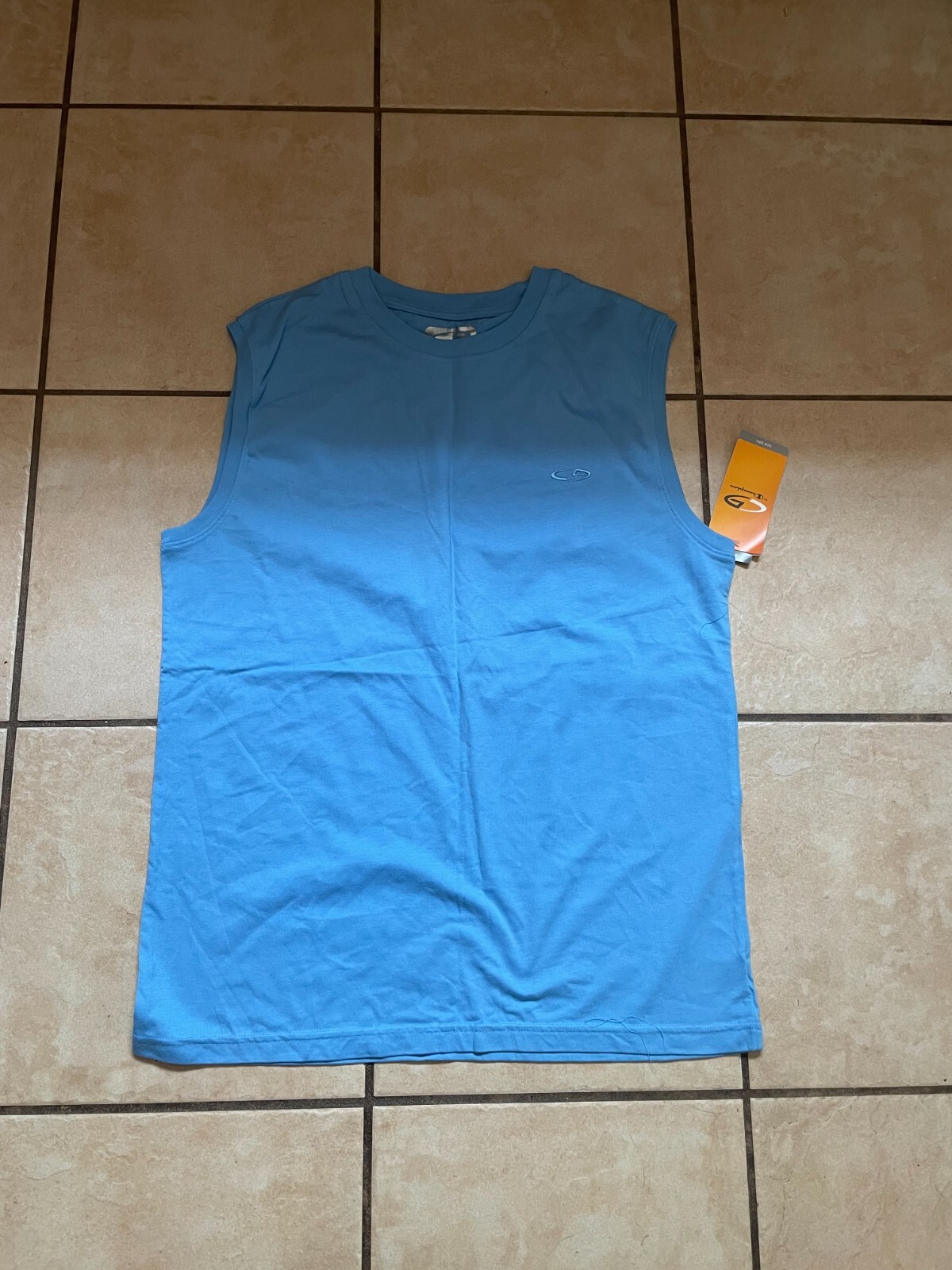 New Old Stock C9 Champion Men's Duo Dry Sleeveless Blue Training Shirt M gallery