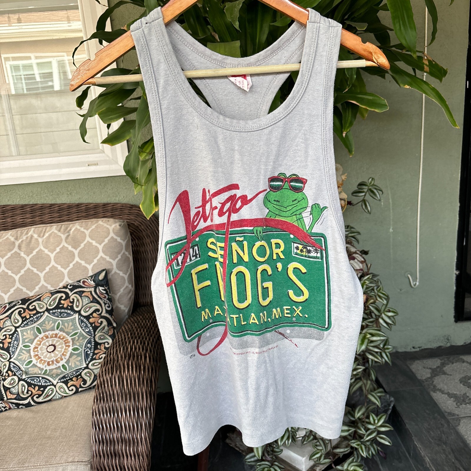 Vintage Senor Frogs Tank Top Mazatlan Mexico Men's Small Body Building Workout gallery