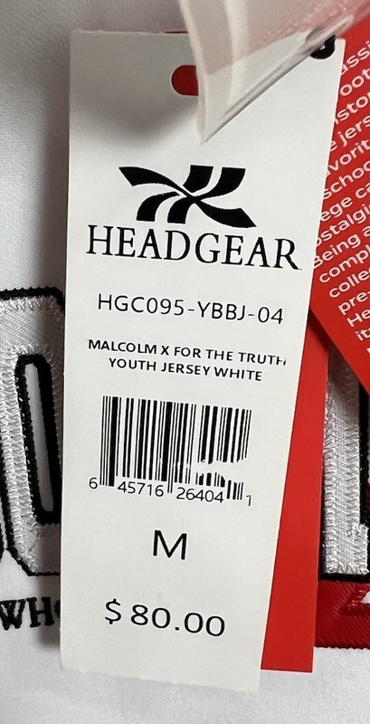 Headgear Classics Basketball Jersey " Malcom X " Size Youth Medium gallery