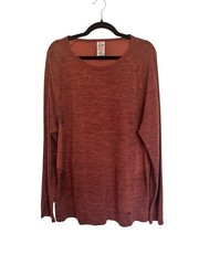 Gymshark Retake Seamless Long Sleeve T-Shirt Rose Brown/Black Marl Mens XXL