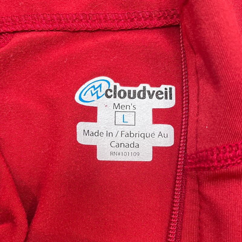 Cloudveil Short Sleeve Pullover Men’s Size Large Red Half Zip Shirt Hiking Base gallery
