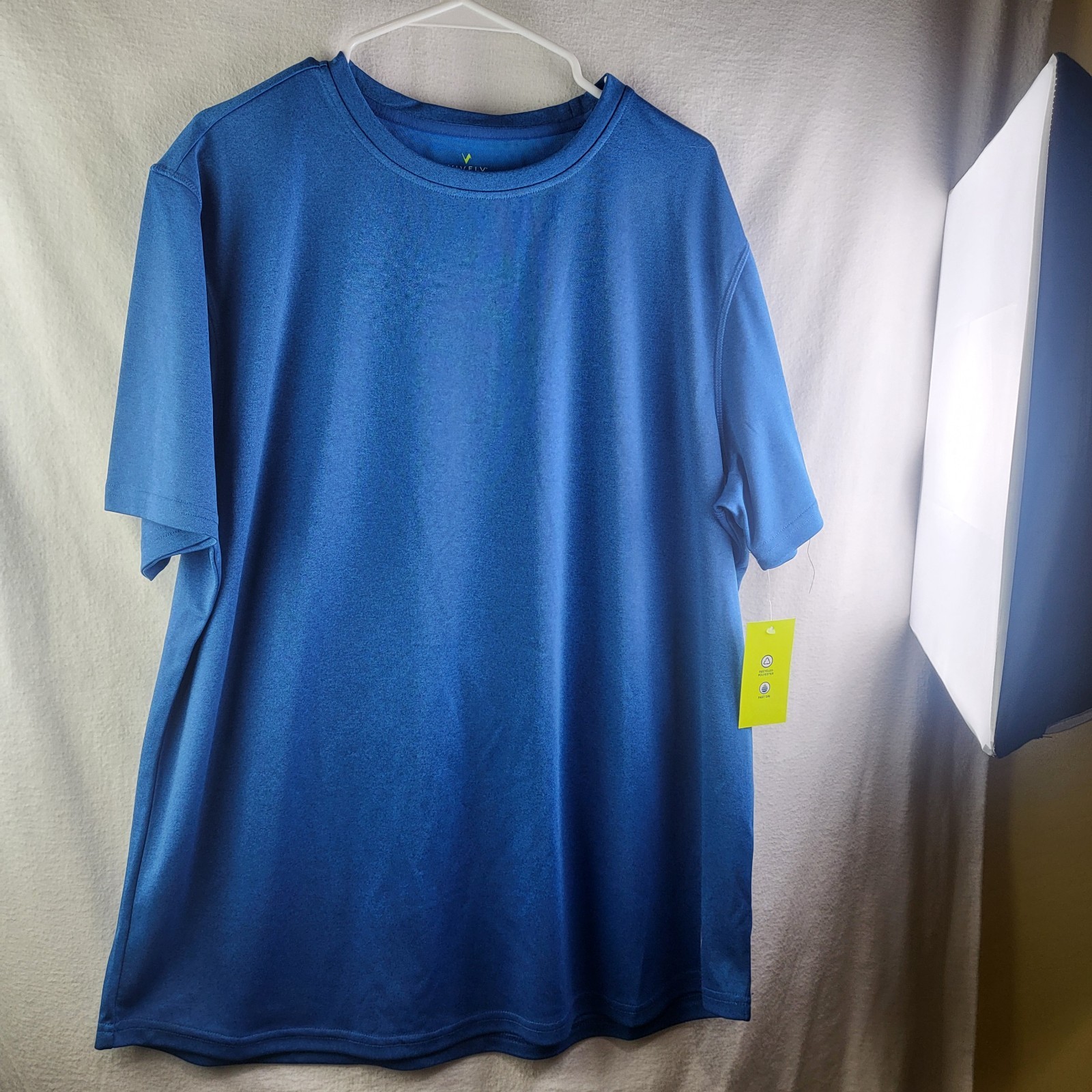 VIVELY Shirt Mens XL Blue Athletic Workout Fast Dri NEW gallery