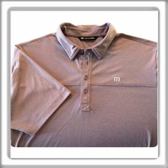 Travis Mathew Men’s Performance Short Sleeve Polo Shirt Golf Mauve Size XL