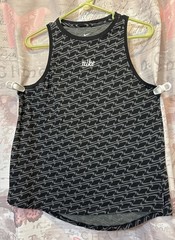 NIKE Dri Fit The Nike Tee Shirt Athletic Cut Tank Top Black/Grey Gym Men’s L
