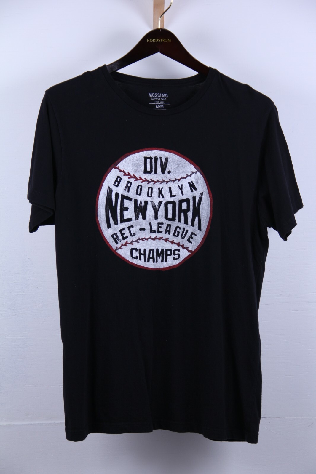 Mossimo Vintage Look Men's T-Shirt - Brooklyn New York Baseball Size M {A13-15} gallery