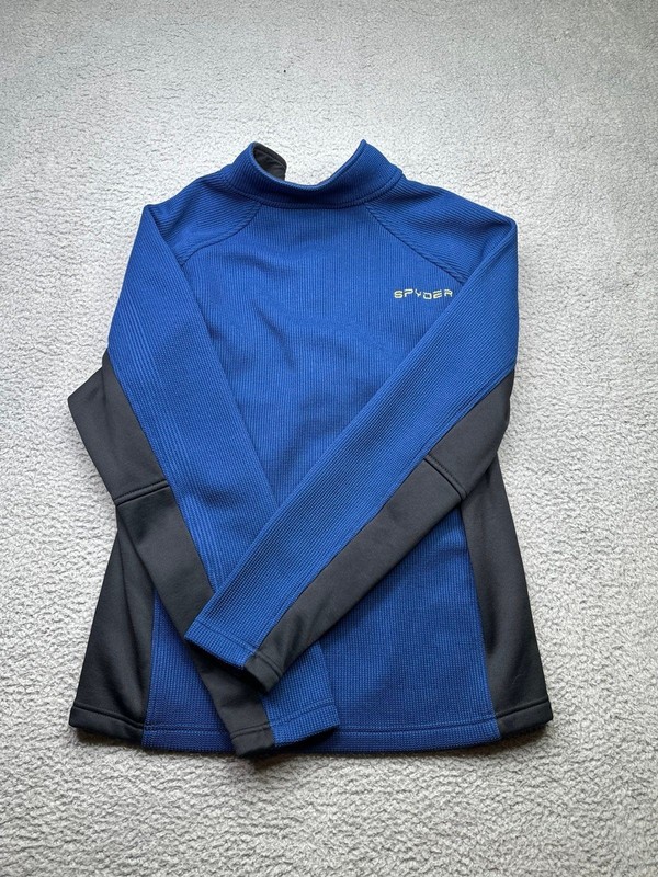 SPYDER Men's Outbound 1/2 Half Zip Midweight Core Sweater Blue Size medium gallery