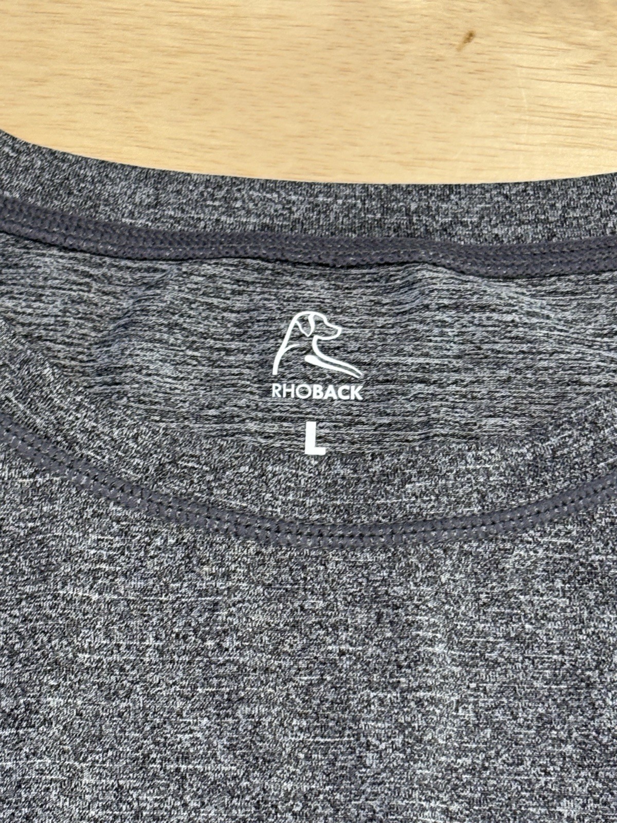 Rhoback T-Shirt Mens Large Gray Performance Short Sleeve Active gallery