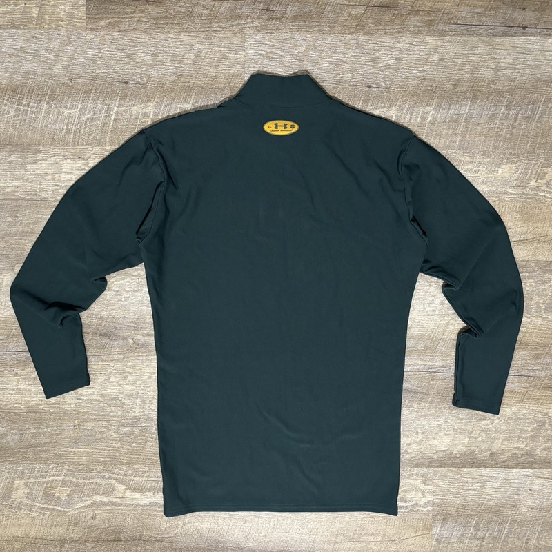 Under Armour Mock Turtleneck Compression Shirt Men’s XL Green Long Sleeve Thick gallery
