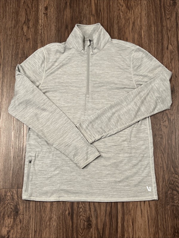 Vuori Performance Half Zip 2.0 Pullover Shirt Light Heather Grey Mens Size M ? gallery